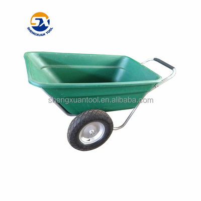 Plastic Double Wheel PP Tray Wheelbarrow